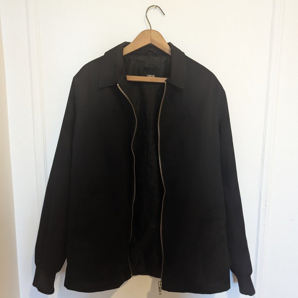 Asos Black Zip-up Jacket - Men's Medium!